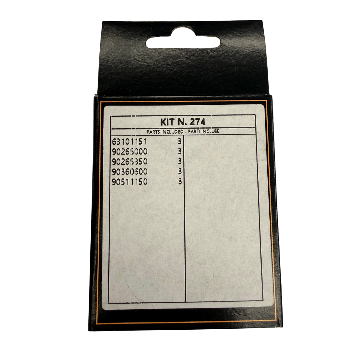 Kit 274 de Empaques Interpump (Para E2C1715A ó E2C2015A)